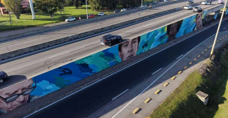 Parte del mural �Uruguay al Mundo�.